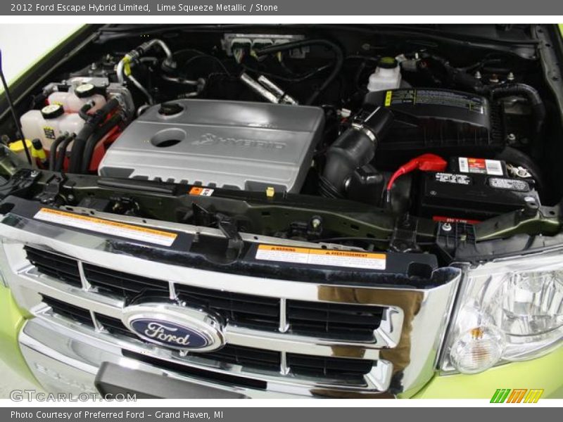 Lime Squeeze Metallic / Stone 2012 Ford Escape Hybrid Limited