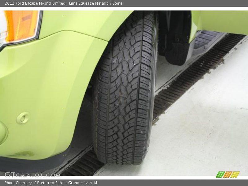 Lime Squeeze Metallic / Stone 2012 Ford Escape Hybrid Limited