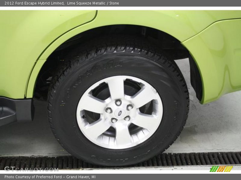 Lime Squeeze Metallic / Stone 2012 Ford Escape Hybrid Limited