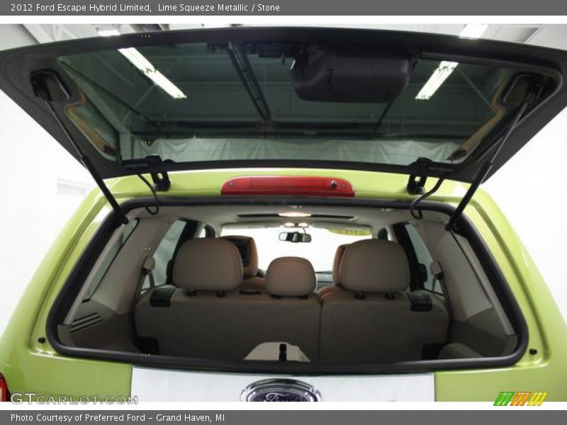Lime Squeeze Metallic / Stone 2012 Ford Escape Hybrid Limited