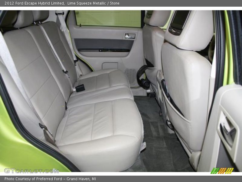 Lime Squeeze Metallic / Stone 2012 Ford Escape Hybrid Limited