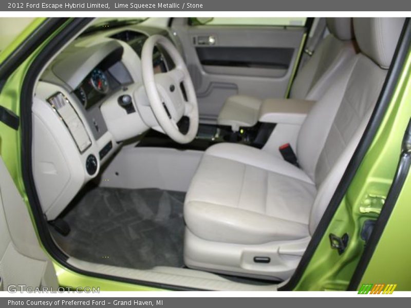 Lime Squeeze Metallic / Stone 2012 Ford Escape Hybrid Limited