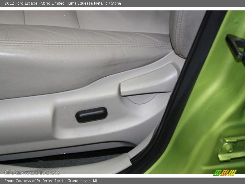Lime Squeeze Metallic / Stone 2012 Ford Escape Hybrid Limited