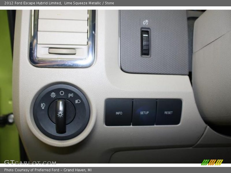Lime Squeeze Metallic / Stone 2012 Ford Escape Hybrid Limited