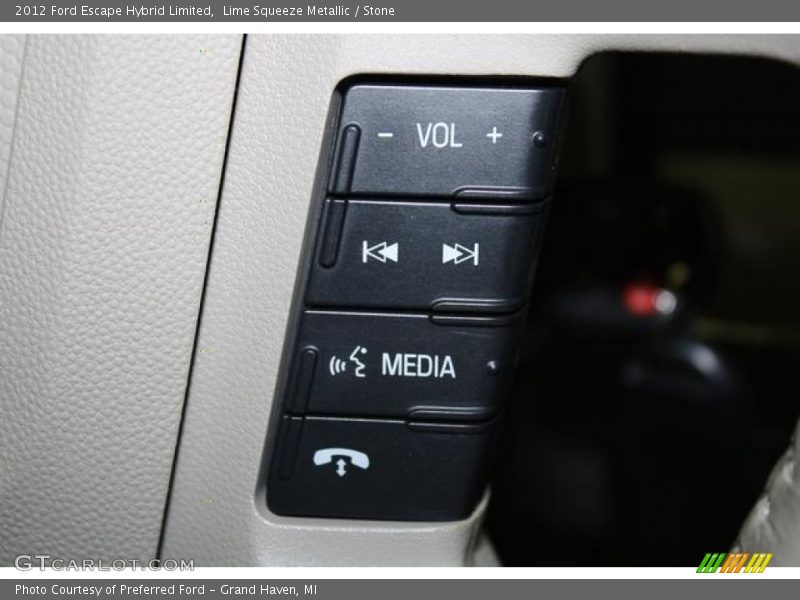 Lime Squeeze Metallic / Stone 2012 Ford Escape Hybrid Limited