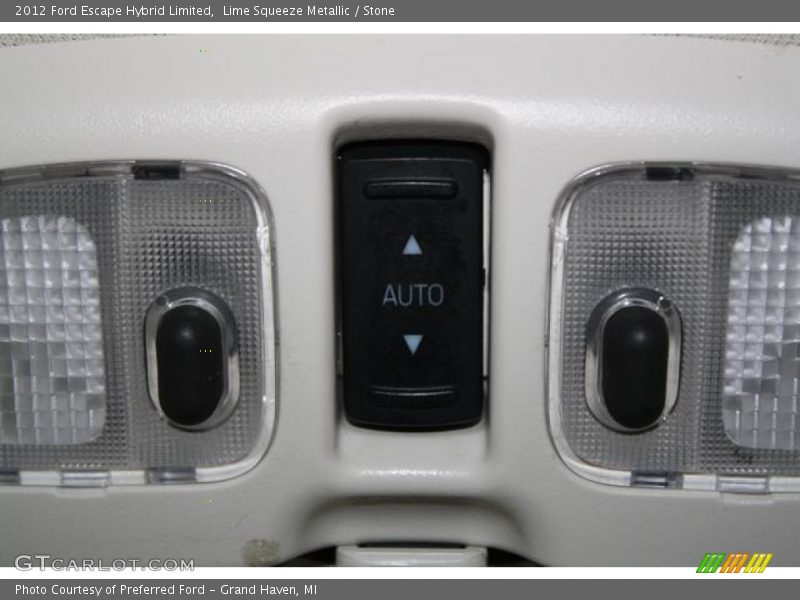 Lime Squeeze Metallic / Stone 2012 Ford Escape Hybrid Limited