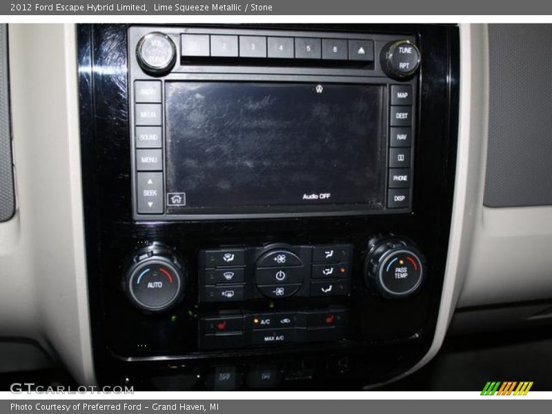 Lime Squeeze Metallic / Stone 2012 Ford Escape Hybrid Limited