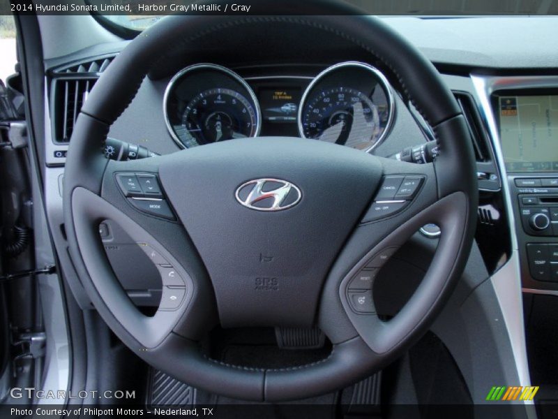 Harbor Gray Metallic / Gray 2014 Hyundai Sonata Limited