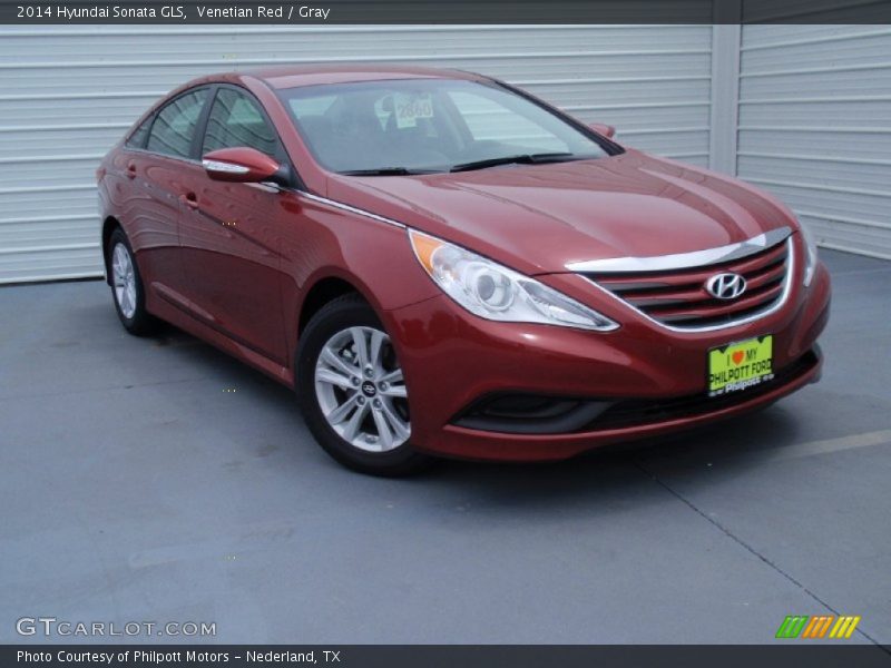 Venetian Red / Gray 2014 Hyundai Sonata GLS
