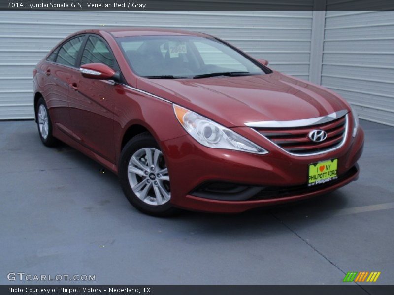 Venetian Red / Gray 2014 Hyundai Sonata GLS