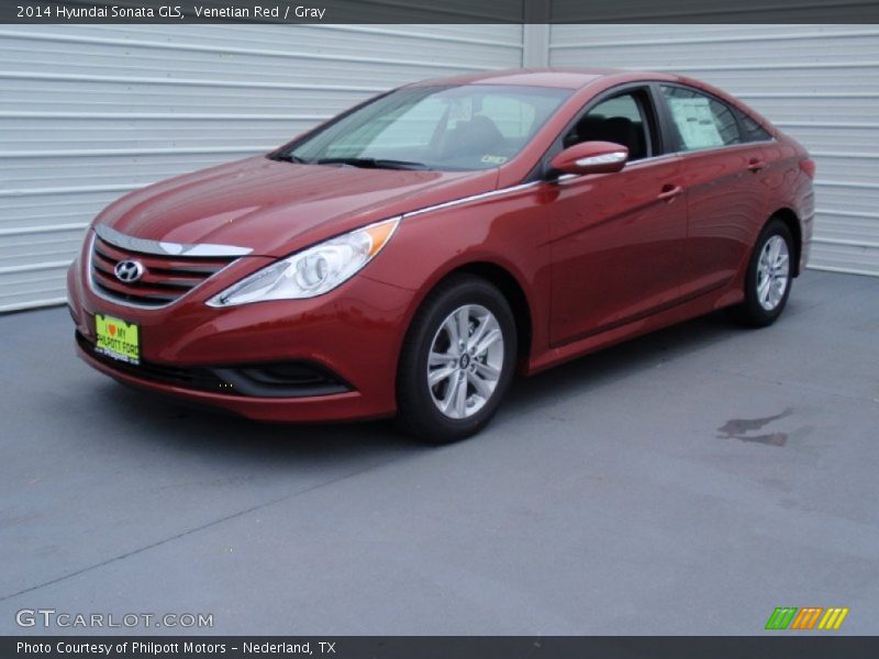 Venetian Red / Gray 2014 Hyundai Sonata GLS