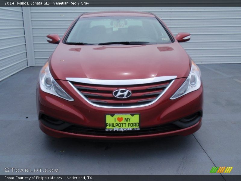 Venetian Red / Gray 2014 Hyundai Sonata GLS