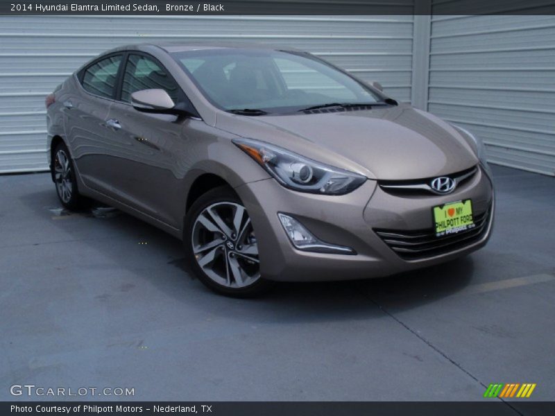 Bronze / Black 2014 Hyundai Elantra Limited Sedan