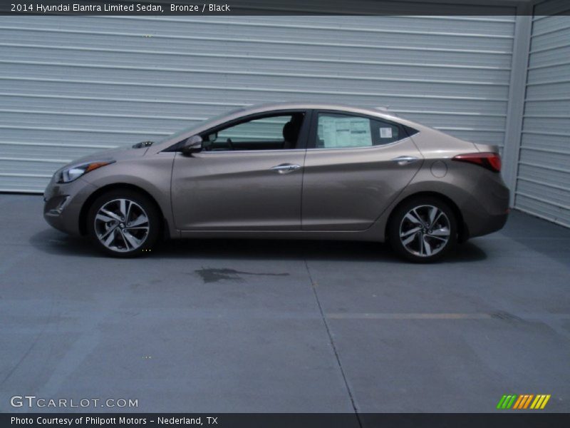 Bronze / Black 2014 Hyundai Elantra Limited Sedan