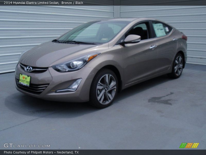 Bronze / Black 2014 Hyundai Elantra Limited Sedan