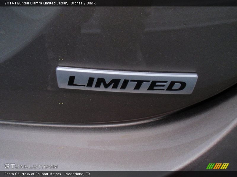 Bronze / Black 2014 Hyundai Elantra Limited Sedan