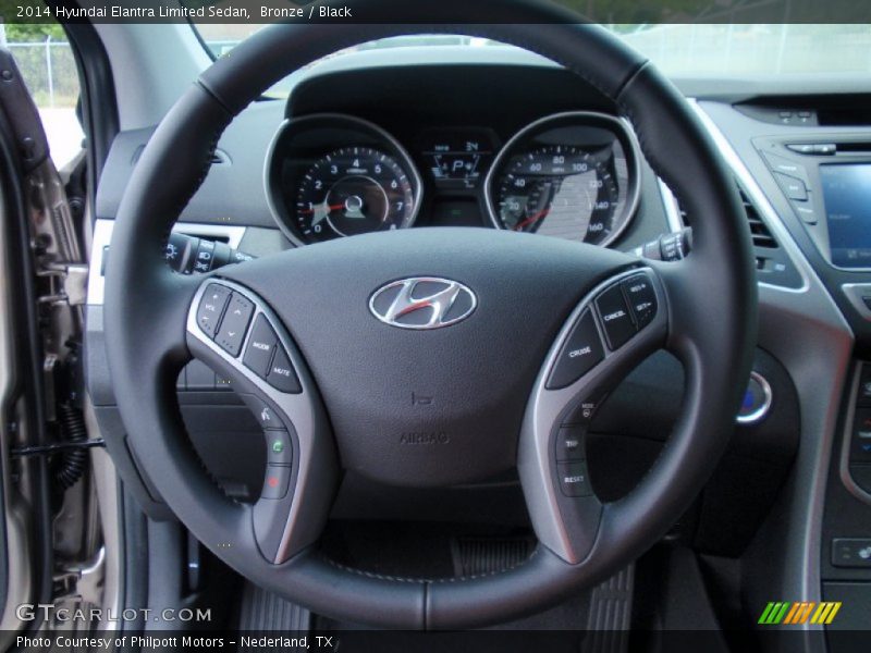Bronze / Black 2014 Hyundai Elantra Limited Sedan