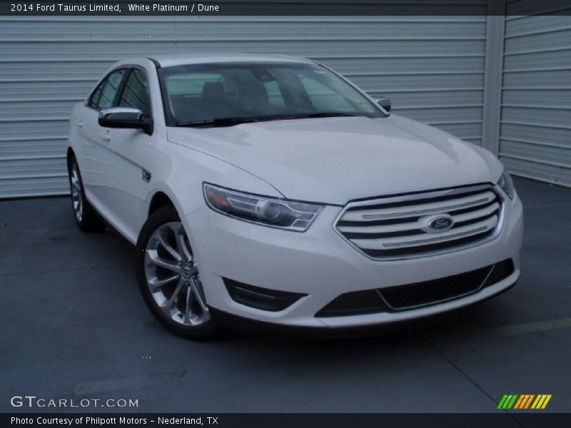 White Platinum / Dune 2014 Ford Taurus Limited