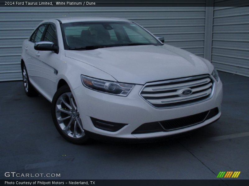 White Platinum / Dune 2014 Ford Taurus Limited