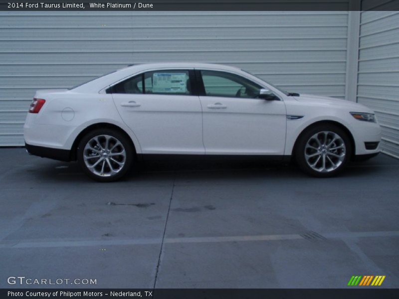 White Platinum / Dune 2014 Ford Taurus Limited