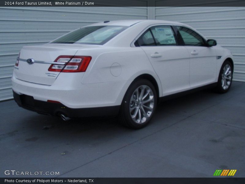 White Platinum / Dune 2014 Ford Taurus Limited