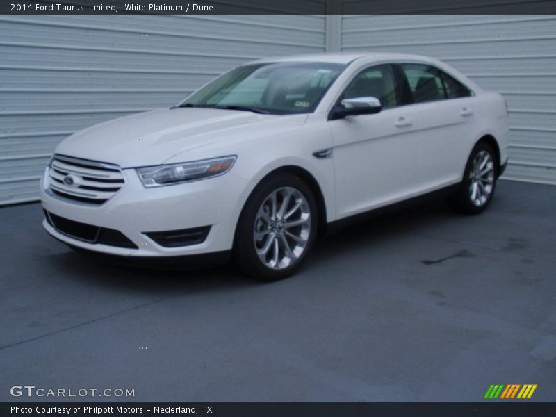 White Platinum / Dune 2014 Ford Taurus Limited