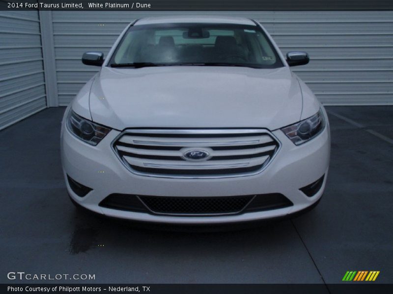 White Platinum / Dune 2014 Ford Taurus Limited