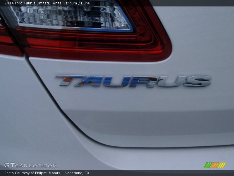 White Platinum / Dune 2014 Ford Taurus Limited