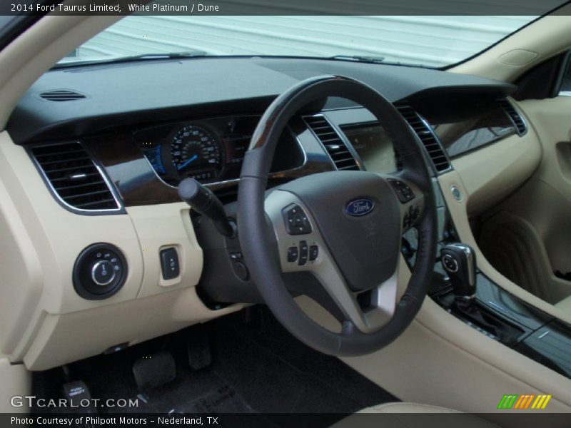 White Platinum / Dune 2014 Ford Taurus Limited