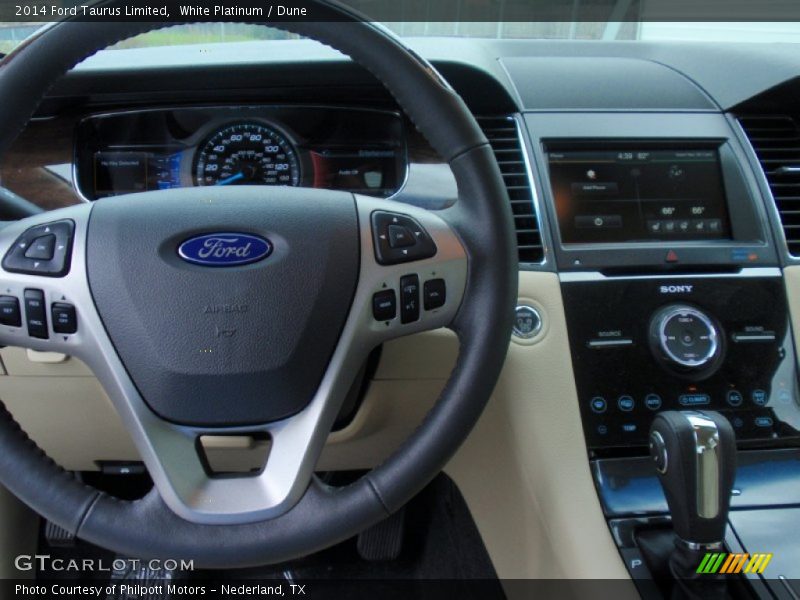 White Platinum / Dune 2014 Ford Taurus Limited