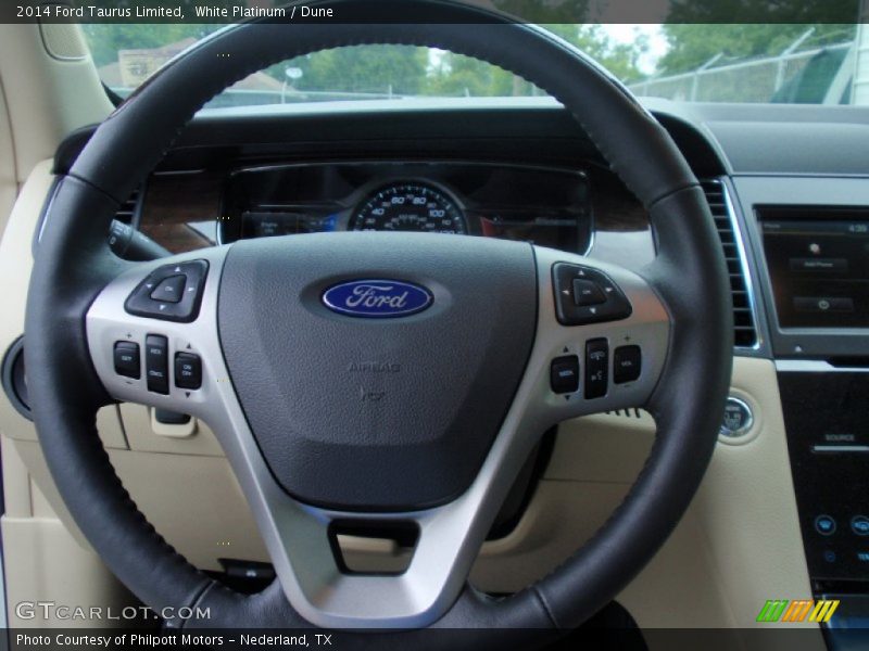 White Platinum / Dune 2014 Ford Taurus Limited