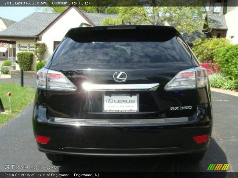Obsidian Black / Black 2011 Lexus RX 350 AWD