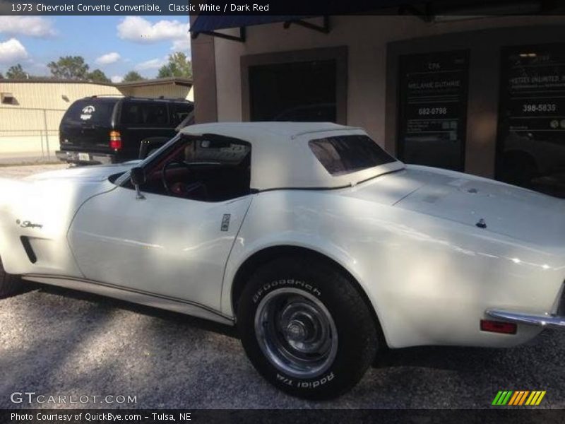 Classic White / Dark Red 1973 Chevrolet Corvette Convertible
