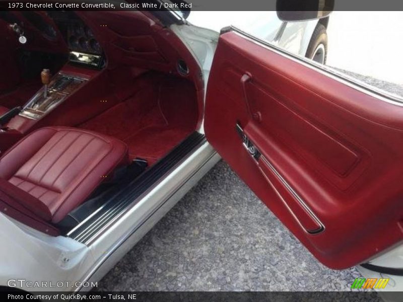 Classic White / Dark Red 1973 Chevrolet Corvette Convertible