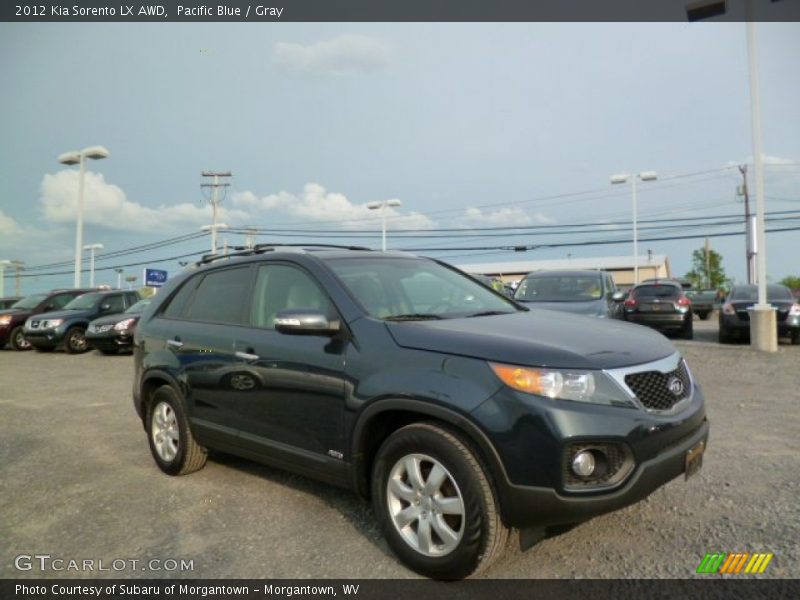Pacific Blue / Gray 2012 Kia Sorento LX AWD