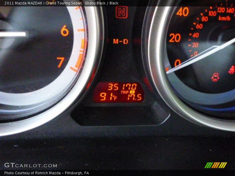 Ebony Black / Black 2011 Mazda MAZDA6 i Grand Touring Sedan