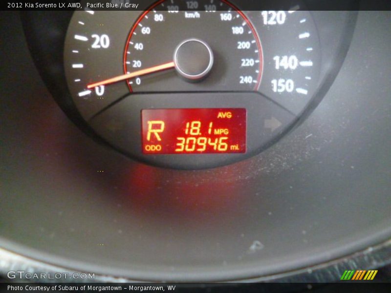 Pacific Blue / Gray 2012 Kia Sorento LX AWD