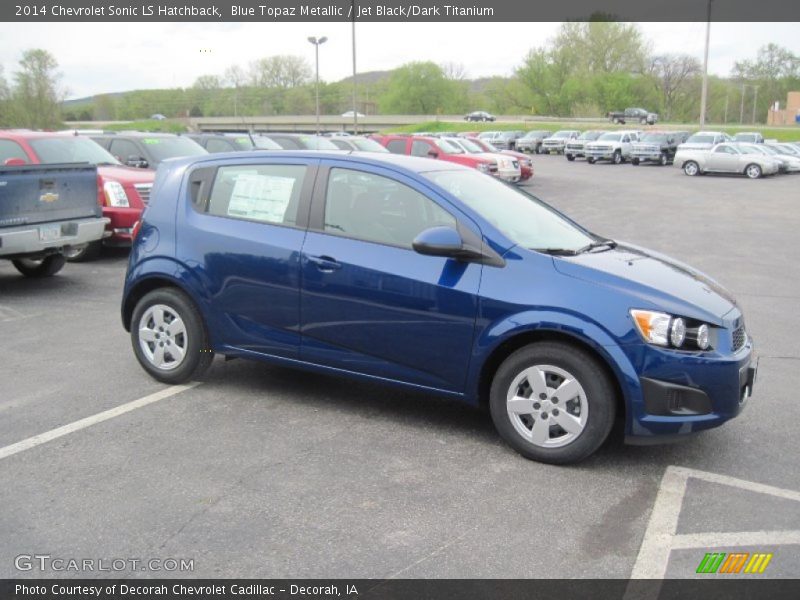Blue Topaz Metallic / Jet Black/Dark Titanium 2014 Chevrolet Sonic LS Hatchback