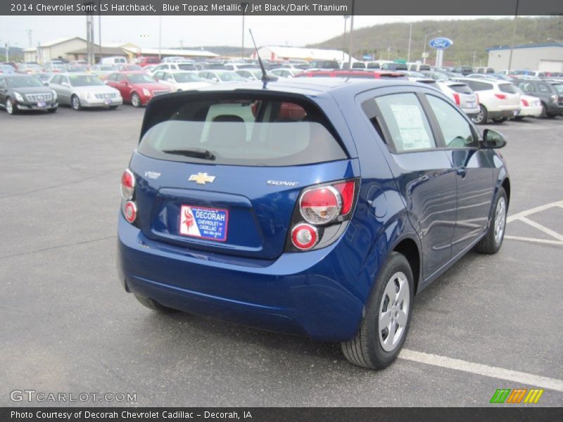 Blue Topaz Metallic / Jet Black/Dark Titanium 2014 Chevrolet Sonic LS Hatchback