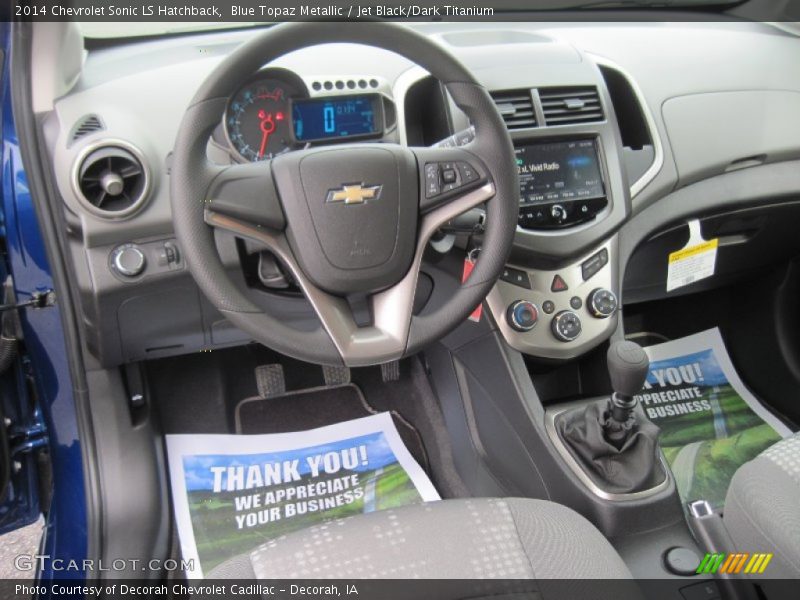 Blue Topaz Metallic / Jet Black/Dark Titanium 2014 Chevrolet Sonic LS Hatchback
