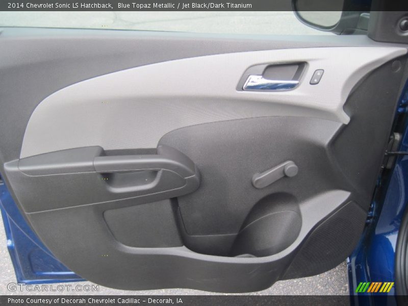 Blue Topaz Metallic / Jet Black/Dark Titanium 2014 Chevrolet Sonic LS Hatchback