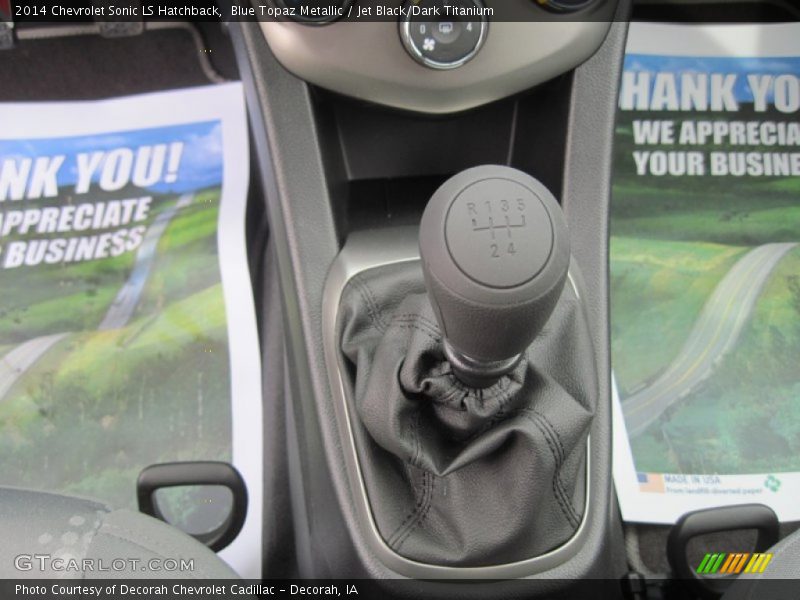 Blue Topaz Metallic / Jet Black/Dark Titanium 2014 Chevrolet Sonic LS Hatchback