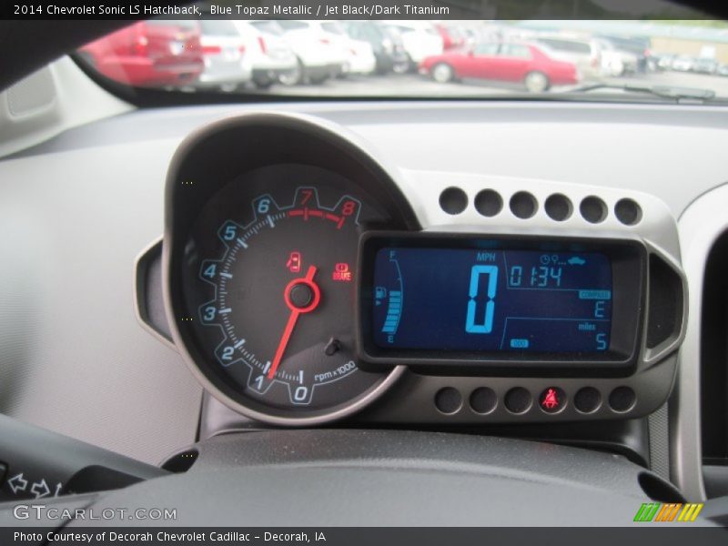 Blue Topaz Metallic / Jet Black/Dark Titanium 2014 Chevrolet Sonic LS Hatchback