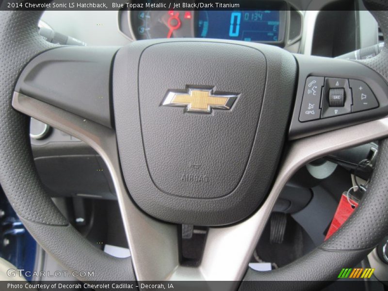 Blue Topaz Metallic / Jet Black/Dark Titanium 2014 Chevrolet Sonic LS Hatchback