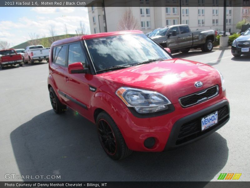 Molten Red / Black Cloth 2013 Kia Soul 1.6