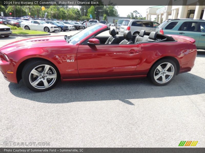 Ruby Red / Charcoal Black 2014 Ford Mustang GT Convertible