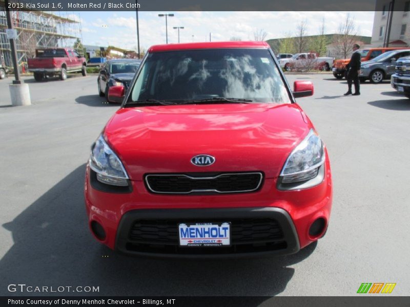 Molten Red / Black Cloth 2013 Kia Soul 1.6
