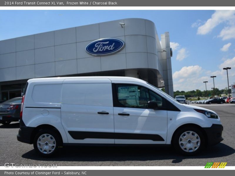 Frozen White / Charcoal Black 2014 Ford Transit Connect XL Van