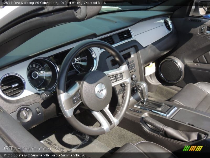 Oxford White / Charcoal Black 2014 Ford Mustang V6 Convertible