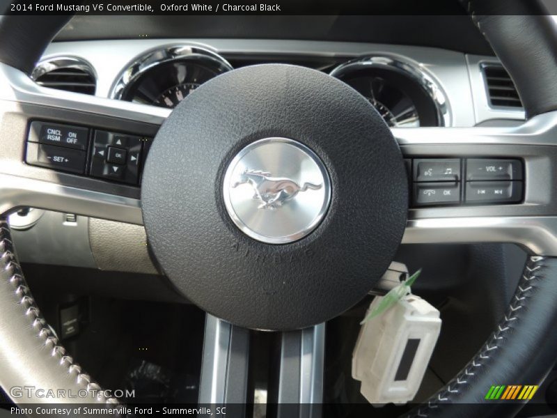 Oxford White / Charcoal Black 2014 Ford Mustang V6 Convertible